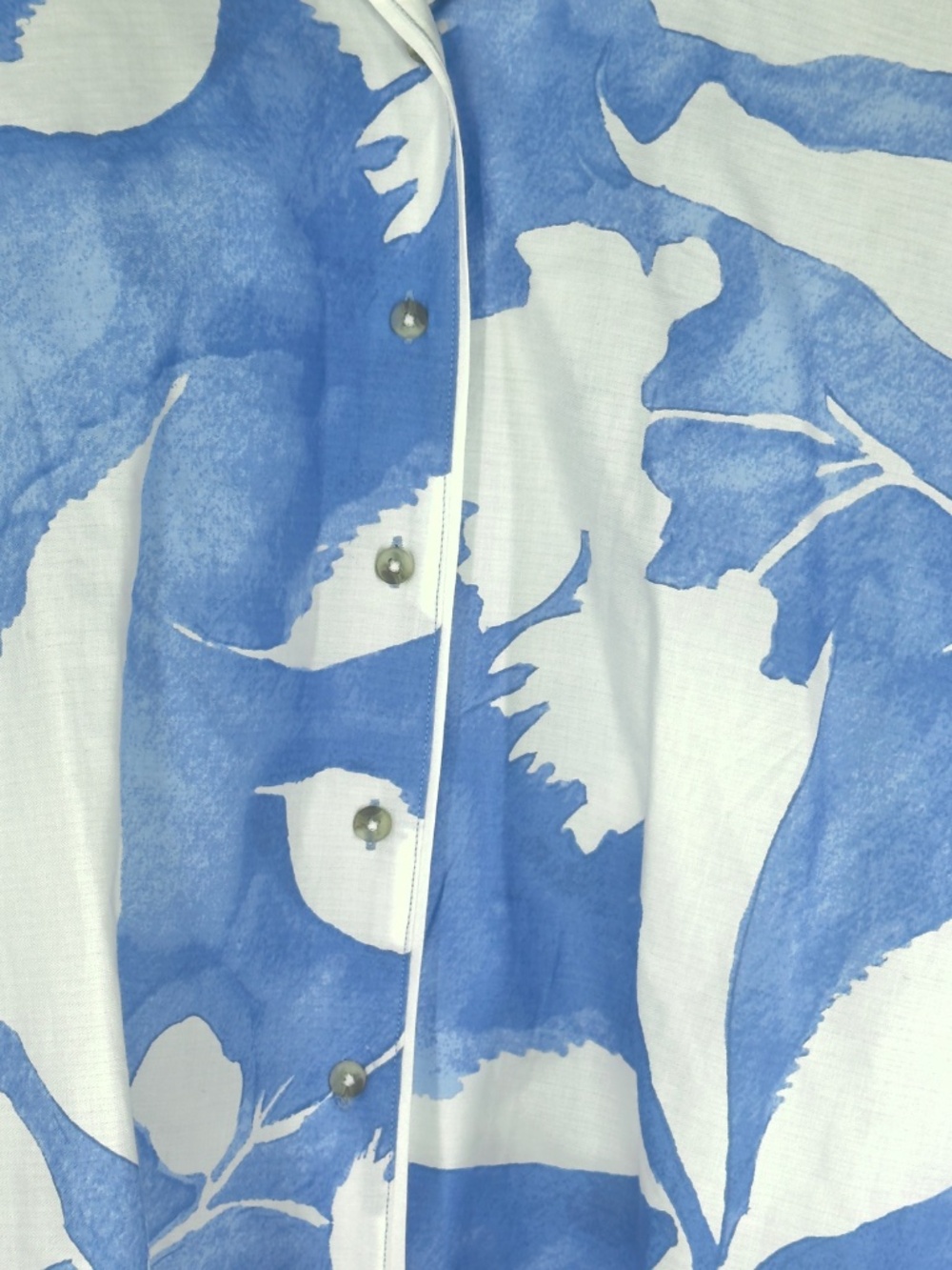 ANTHROPOLOGIE LyreBird Cloud Blue Cotton Flannel Pajama Sleep SET Sz M - Picture 9 of 12